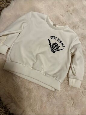 Stay Spooky White Crewneck Sweatshirt - 18-24 M